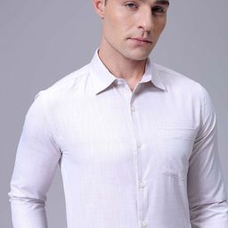 Luxe by TIGC Men Slim Fit Cutaway Collar Solid Cotton Formal Shirt-image-22