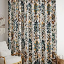 BILBERRY Furnishing by preeti grover Cream-Coloured & Blue Floral Window Curtain-picture-13