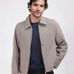 RARE RABBIT Men Checked Open Front Jacket-image-5