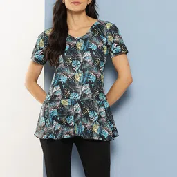 BAESD Printed Swimming Dress With Goggle-46