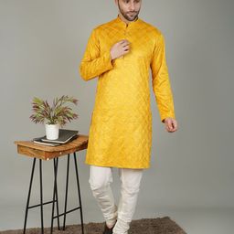 Wintage Geometric Embroidered Mandarin Collar Sequinned Straight Kurta With Churidar-picture-37