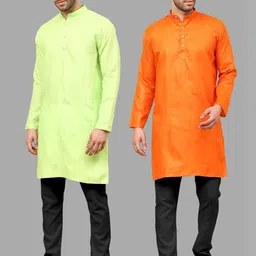 VS MALL Men Cotton Blend Kurta Sets-image-91