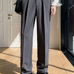 BROADSTAR Men Smart Loose Fit Easy Wash Pleated Trousers-image-66
