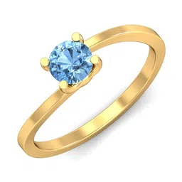 KUBERBOX Seul 18KT Gold Aquamarine Ring-2.38gm-picture-19