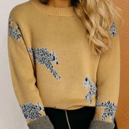 StyleCast Women Floral Printed Long Sleeves Pullover Sweater-image-8
