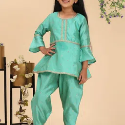Cutiekins Girls Empire Gotta Patti Kurta with Dhoti Pants-picture-47