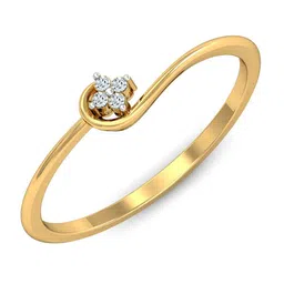 KUBERBOX 18KT Gold Diamond Studded Ring-0.8gm-image-95