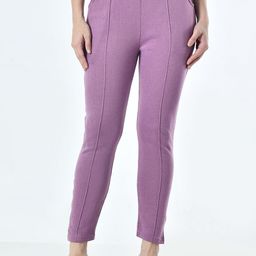 BAESD Women Relaxed Straight Leg High-Rise Pleated Trousers-image-42
