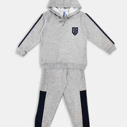 Here&Now X Game Begins Boys Colourblocked Pure Cotton Sweatshirt With Joggers-image-40