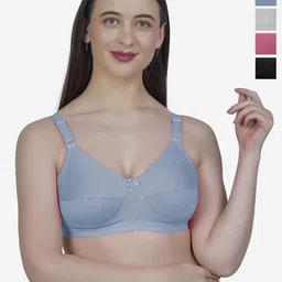 SHYAM SONS FLAIR Pack of 4 Solid Bra Full Coverage-picture-0