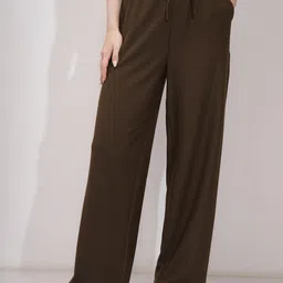 Basics By Tokyo Talkies Women Straight Fit Trousers-picture-5