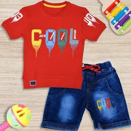 BAESD Boys Printed T-shirt with Shorts-picture-14