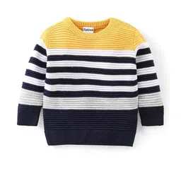 Rebiva Unisex Kids Striped Woollen Sweater Vest-12