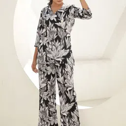 all about you Floral Printed Top With Trousers Co-Ords-picture-5