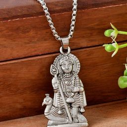 PASU FASHION Unisex Stainless Steel Silver-Plated Contemporary Shaped Pendant With Chain-25