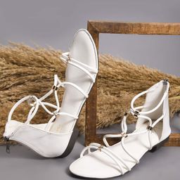 Jm Looks Ankle Gladiator Flat Sandals-image-95