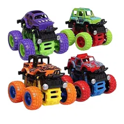 PIPALIYA Kids Set Of 4 Unbreakable Friction Powered Mini Monster Cars-9