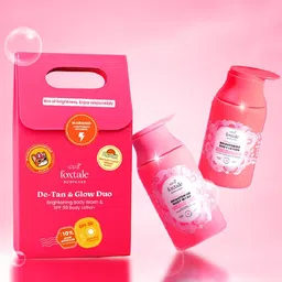 FoxTale Set Of 2 De-Tan & Glow Duo Brightening Body Wash & Body Lotion- 225 ml Each-54