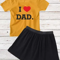 TRIANGLETEES Girls Printed T-shirt with Skirt-picture-46