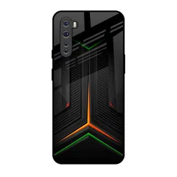 QRIOH Unisex OnePlus Nord Geometric Shockproof Glass Back Case-picture-32