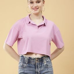 Mast & Harbour Women Polo Collar Abzorb T-shirt-image-77