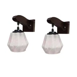 Somil Premium Designer Glass Wall / Night Lamp Elegant & Stylish Dcor Accent for Modern Interiors, Color- White, Size:- 23 X 28 X 25.5 CM-image-71