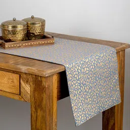 Myntra Elegant Homes Blue Ethnic Motifs Printed Pure Cotton Table Runner-11