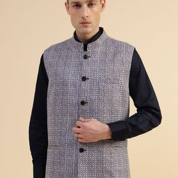 Givo Printed Men Pure Cotton Nehru Jacket-6