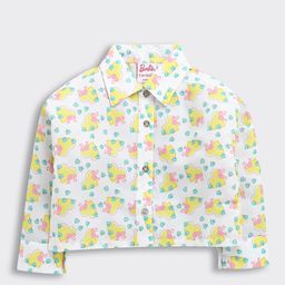 Tiny Girls Conversational Printed Spread Collar Shirts-47