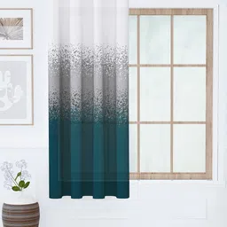 Story@home Teal & White Sheer Window Curtain-picture-16