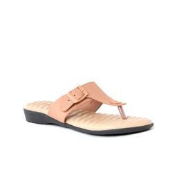 Khadims Women Softouch Slip On Open Toe Flats With Buckles-20