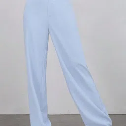 KERI PERRY Women Colourblocked Relaxed Straight Leg High-Rise Non Iron Trousers-image-84