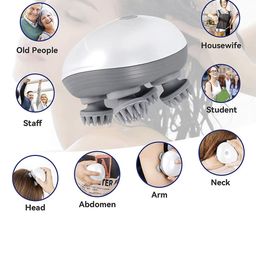 TENS Set Of 3 Gun, Scalp Head & Period Cramp Massagers With 4 Attachments image 4