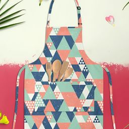 ArtzFolio Green & Peach Colored Printed Cotton Aprons-3