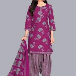 shree jeenmata collection Printed Pure Cotton Unstitched Dress Material-image-92