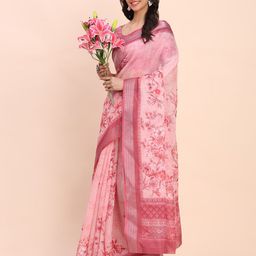 Astita Floral Printed Zari Saree-image-76
