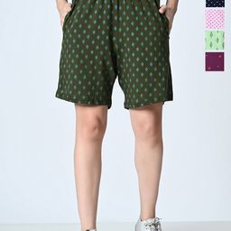 BAESD Women Striped High-Rise Shorts-image-97