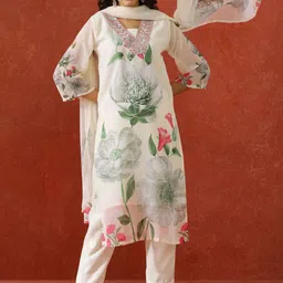 QSH Women Printed Regular Kurta with Trousers & Dupatta-picture-9