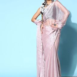 Saree mall Sequinned Organza Sarees-image-28