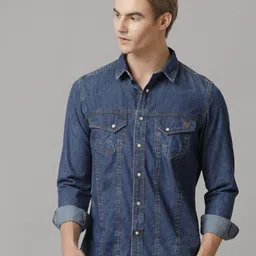 TEMPLE OF DENIM Men Slim Fit Opaque Casual Shirt-image-58