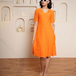 PURVAJA A-Line Midi Dress-image-49