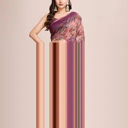 VEDANT VASTRAM Floral Printed Zari Saree-image-39