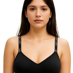 Blush Lado Black Non-Wired Lightly Padded Seamless Everyday Bra-image-93