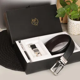 SAZARA Men Accessory Gift Set Belt, Keychain and Pen-image-95