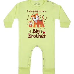 Arvesa I am going to Be Big Brother Printed Bodysuit-image-91