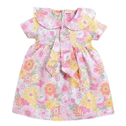MIMINO Floral Print Peplum Dress-38