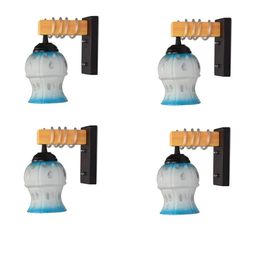 SOMIL Blue Glass Cylinder Printed Wall Lamps-image-120