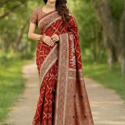 Moda Rapido Women Maroon Sarees-picture-13