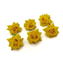 Nutts Yellow 10 Pieces Rose Artificial Flower-image-17