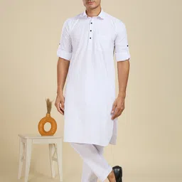 RAJUBHAI HARGOVINDAS Men Quirky Pathani Kurta-image-88